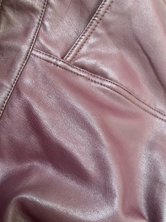 Reitmans Faux Leather Pencil Skirt - Plum - Picture 8 of 10